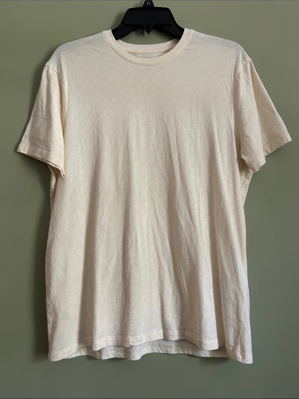Armani Exchange Men's Crewneck T-Shirt in Light Cream Size M